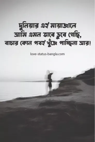 দুনিয়ার এই মায়াজালে আমি এমন ভাবে ডুবে গেছি, - sad status picture