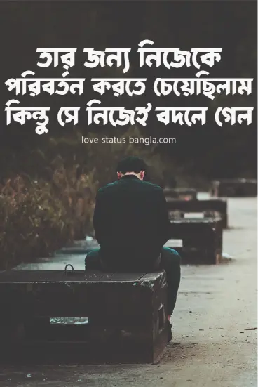 তার জন্য নিজেকে পরিবর্তন করতে চেয়েছিলাম কিন্ - sad status picture