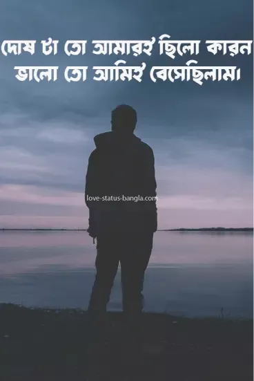 দোষটা আমারই ছিলো কারণ ভালো তো আমিই বেসেছিলাম - sad status picture